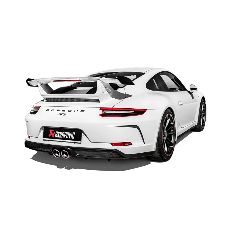 Akrapovic Titanium Slip-On Race Line Exhaust w/ Titanium Tail Pipe Set - Porsche 911 GT3 (991.2) 2018-2019