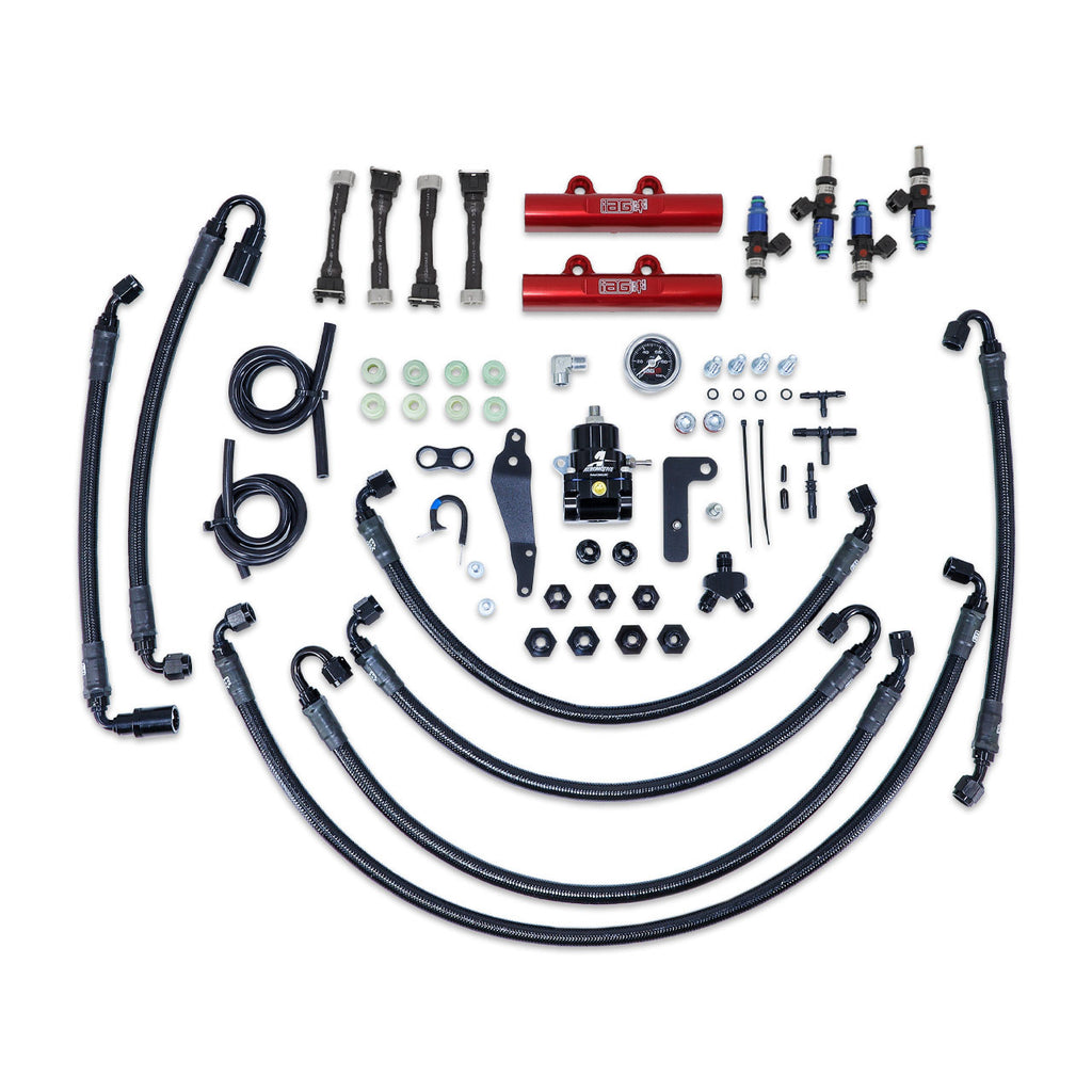 IAG PTFE Flex Fuel Fuel System Kit w/ FIC Injectors, Aeromotive FPR & IAG Fuel Rails - Subaru WRX 2008-2014 / STi 2008-2021