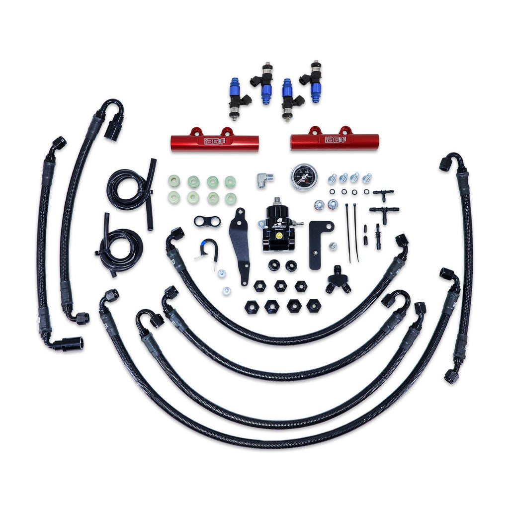 IAG PTFE Flex Fuel Fuel System Kit w/ FIC Injectors, Aeromotive FPR & IAG Fuel Rails - Subaru WRX 2008-2014 / STi 2008-2021