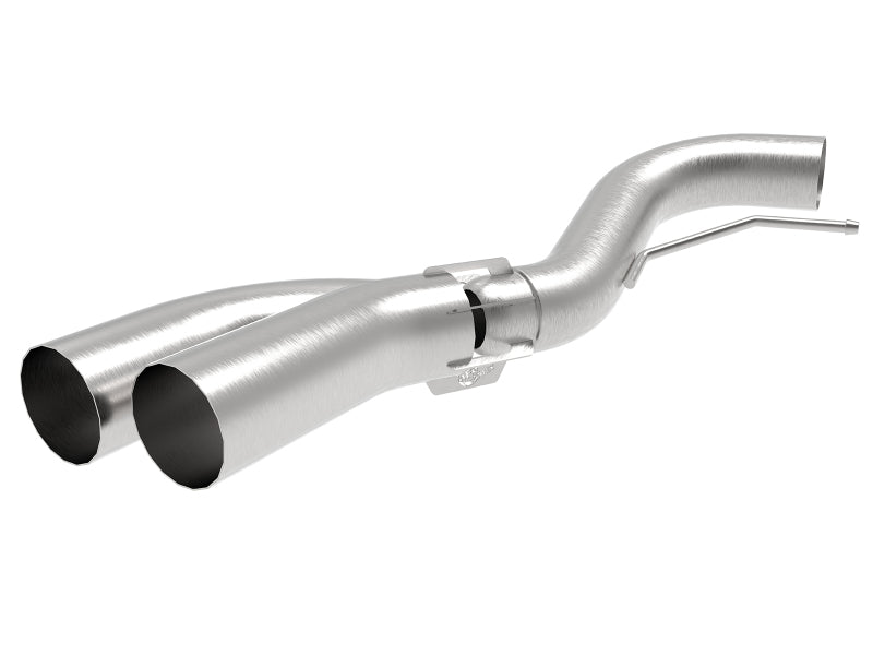 aFe Rebel Series 3-1/2 IN 409 Stainless Steel DPF-Back Exhaust System - Ford F-150 3.0L Turbo Diesel 2018-2021
