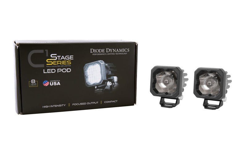 Diode Dynamics SSC1 White Flood Sport RBL LED Pod (Pair) - Universal Fitment