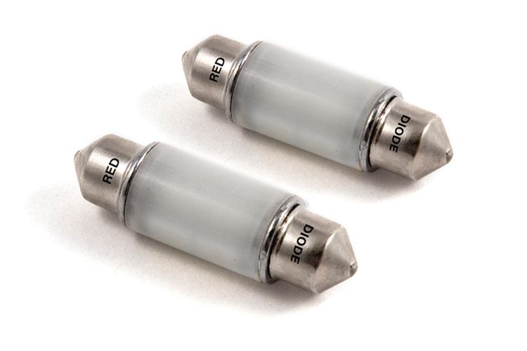Diode Dynamics 36mm HP6 Red LED Bulbs (Pair) - Multiple Fitments