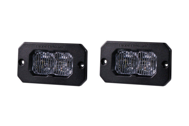 Diode Dynamics C2 1.0 SAE White Fog Sport Flush Mount ABL LED Pod (Pair) - Universal Fitment