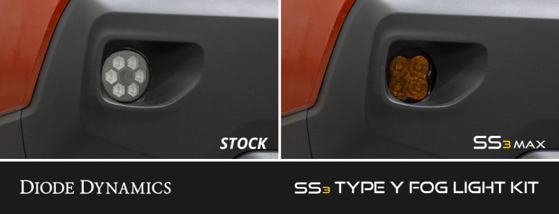 Diode Dynamics SS3 Yellow SAE Max Type Y Fog Light Kit - Multiple Fitments