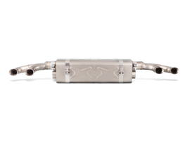 Akrapovic Titanium Slip-On Line Exhaust w/ Tips & Gloss Carbon Diffuser - Porsche 911 Turbo/Turbo S (991.2) 2017-2019