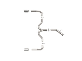 aFe Takeda 3in to 2.5in SS Axle-Back Exhaust System w/ Polished Tips - Kia Forte GT 1.6T 2020-2021