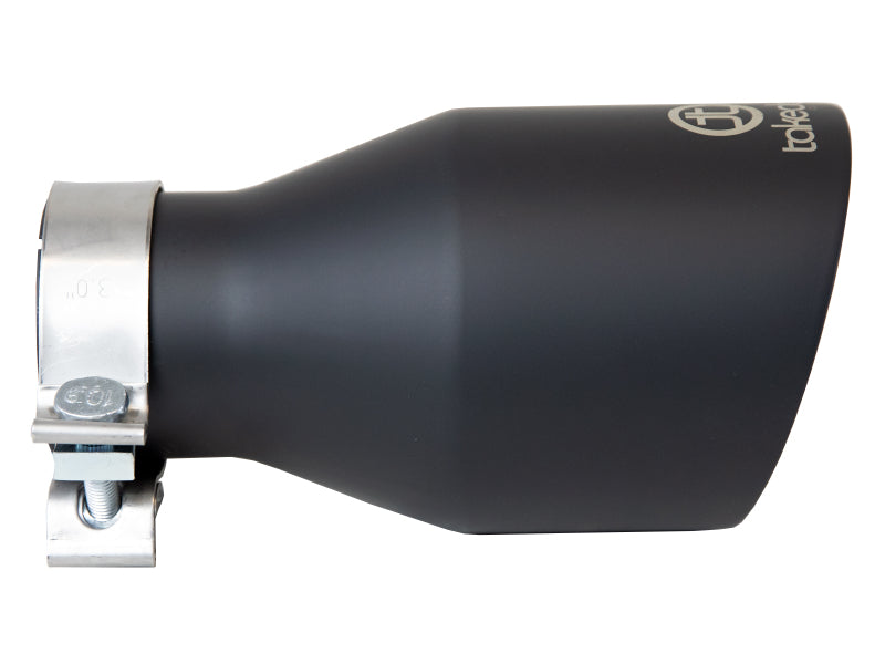 aFe Takeda 3 IN 304 Stainless Steel Black Exhaust Tip - Universal