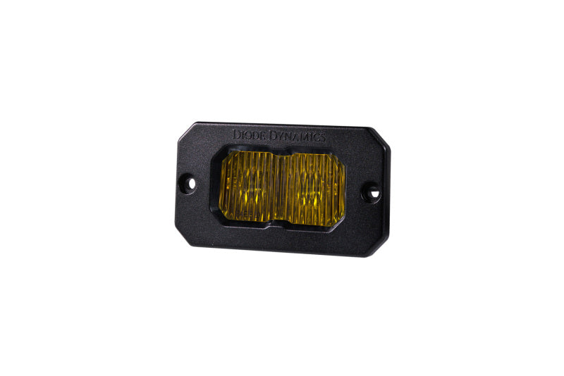 Diode Dynamics C2 1.0 SAE Yellow Fog Sport Flush Mount LED Pod (Single) - Universal Fitment