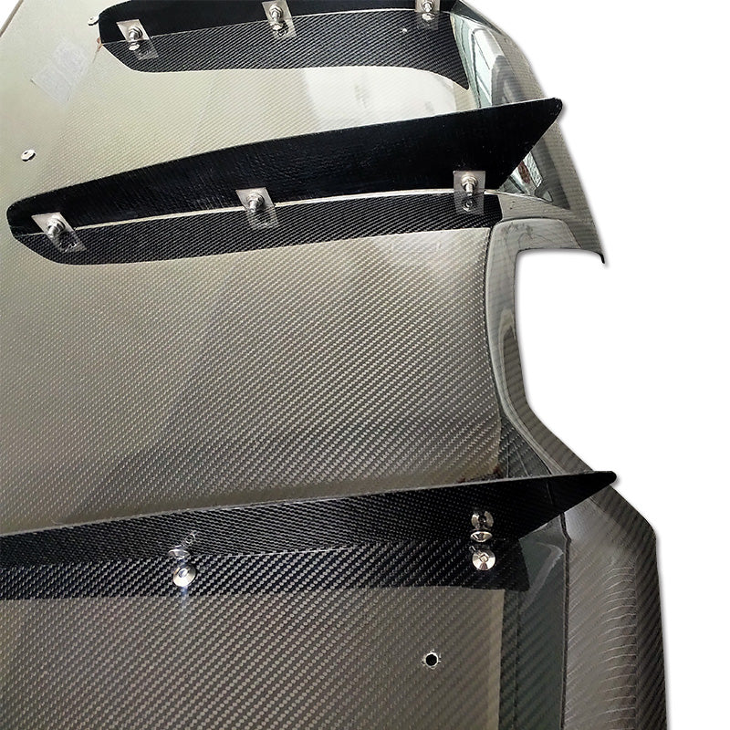 JDMuscle Tanso Carbon Fiber VS Style Rear Diffuser 7PC - Toyota Supra ...