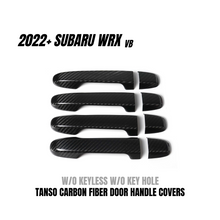 Load image into Gallery viewer, JDMuscle Tanso Dry Carbon Fiber Door Handle Covers w/ Gloss Finish - Subaru WRX 2022-2025