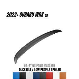 JDMuscle STI Style Duck Bill Spoiler [Paint Matched/Gloss Black] - Subaru WRX 2022-2025