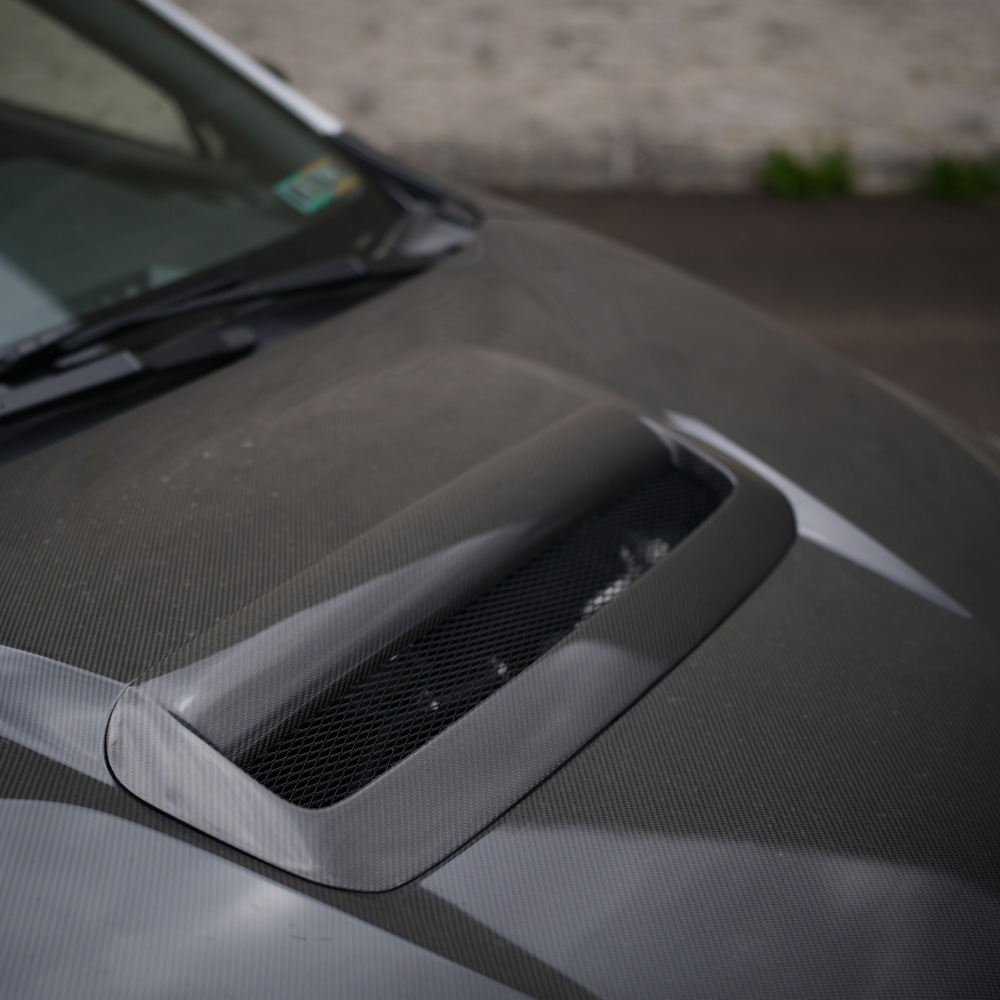 JDMuscle Carbon Fiber FMIC Reverse Hood Scoop - Subaru WRX 2022-2025