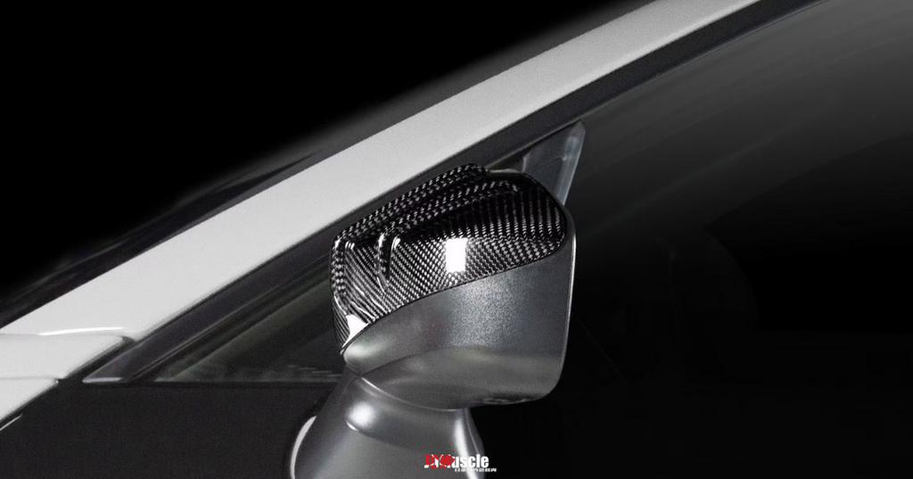 JDMuscle Tanso RAR Style Carbon Fiber Side Mirror Covers - Scion FR-S 2013-2016 / Subaru BRZ 2013-2020 / Toyota 86 2017-2020