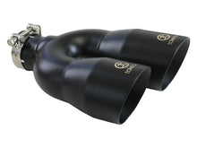 Load image into Gallery viewer, aFe Takeda 2-1/2&quot; 304 Stainless Steel Black Left Exhaust Tip - Universal