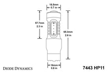 Load image into Gallery viewer, Diode Dynamics 7440/7443 HP11 Turn Signal LED Bulbs [Amber; Pair] - Universal