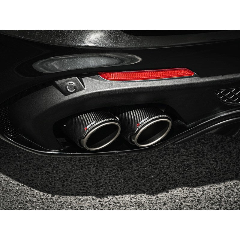 Akrapovic Titanium Slip-On Line Exhaust w/ Carbon Fiber Tips - Alfa Romeo Stelvio Quadrifoglio 2018-2022