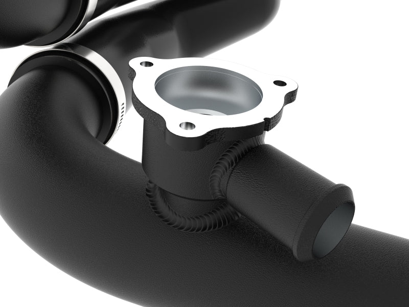 aFe BladeRunner 2-1/4in Aluminum Hot Charge Pipe Black - Ford Bronco Raptor 2022-2025 / Ranger Raptor 2024-2025