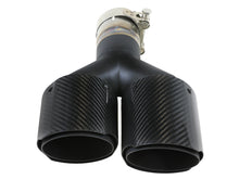 Load image into Gallery viewer, aFe Takeda 2-1/2&quot; 304 Stainless Steel Carbon Fiber Left Exhaust Tip - Universal
