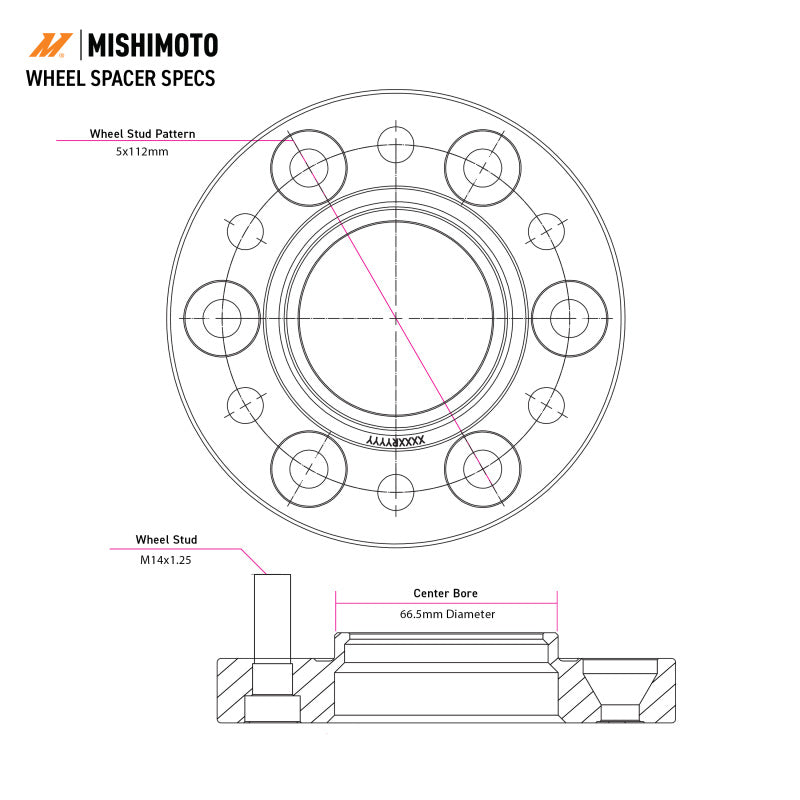 Mishimoto 20mm Black Wheel Spacers [5x112 - 66.5 - M14] - BMW Fitments