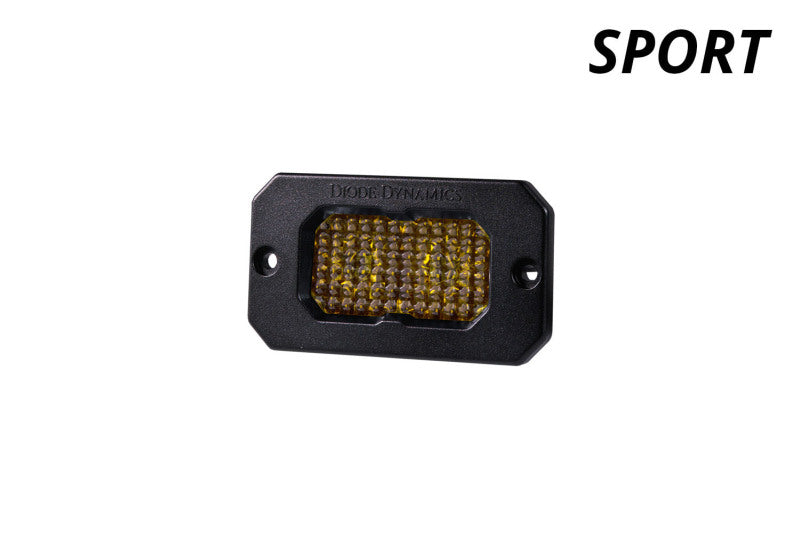 Diode Dynamics C2 1.0 SAE Yellow Fog Sport Flush Mount LED Pod (Single) - Universal Fitment