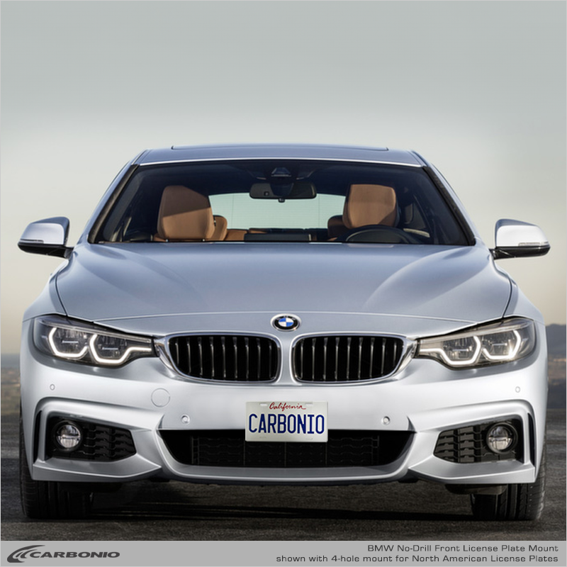 Carbonio No-Drill Front License Plate Mount - BMW 4-Series (F32/F33/F36) 2014-2020