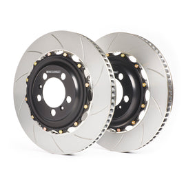 GiroDisc Rear Slotted Iron Conversion Rotors - Lamborghini Huracan STO 2022-2024