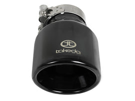 aFe Takeda 2-1/2 IN 304 Stainless Steel Black Exhaust Tip - Universal