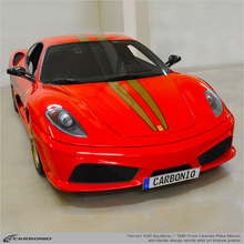 Load image into Gallery viewer, Carbonio No-Drill Front License Plate Mount - Ferrari F430 Scuderia &amp; 16M 2007-2009