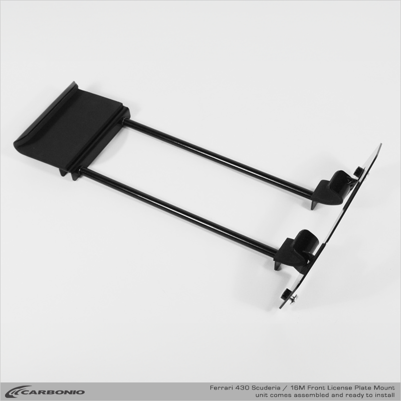 Carbonio No-Drill Front License Plate Mount - Ferrari F430 Scuderia & 16M 2007-2009