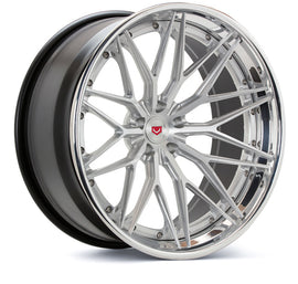 Vossen VPS-4 (3-Piece) Forged Brushed Cntr Polished Lip Raw Hardware Satin Black Wheel - 5x112 20x9 - McLaren 720 Fitment