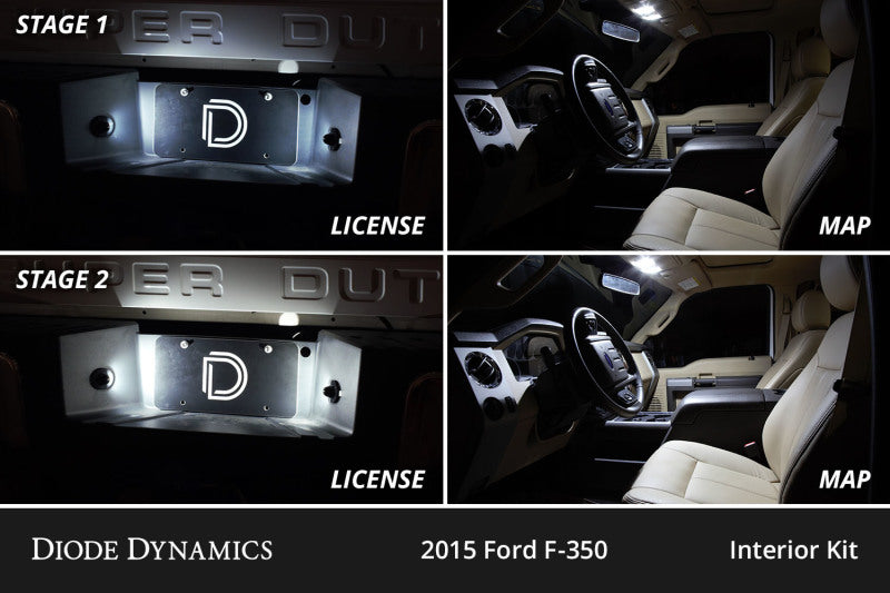 Diode Dynamics Stage 1 Interior LED Conversion Kit - Ford F250/F350 2008-2016