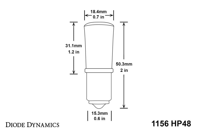 Diode Dynamics 1156 HP48 Tail Light LED Bulbs [Red; Pair] - Universal