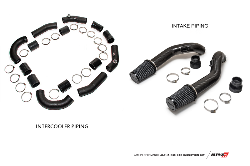 AMS Performance GT-R R35 Induction Kit w/Stock Turbos/Manifold/TB / Alpha Intercooler/TiAL Flanges