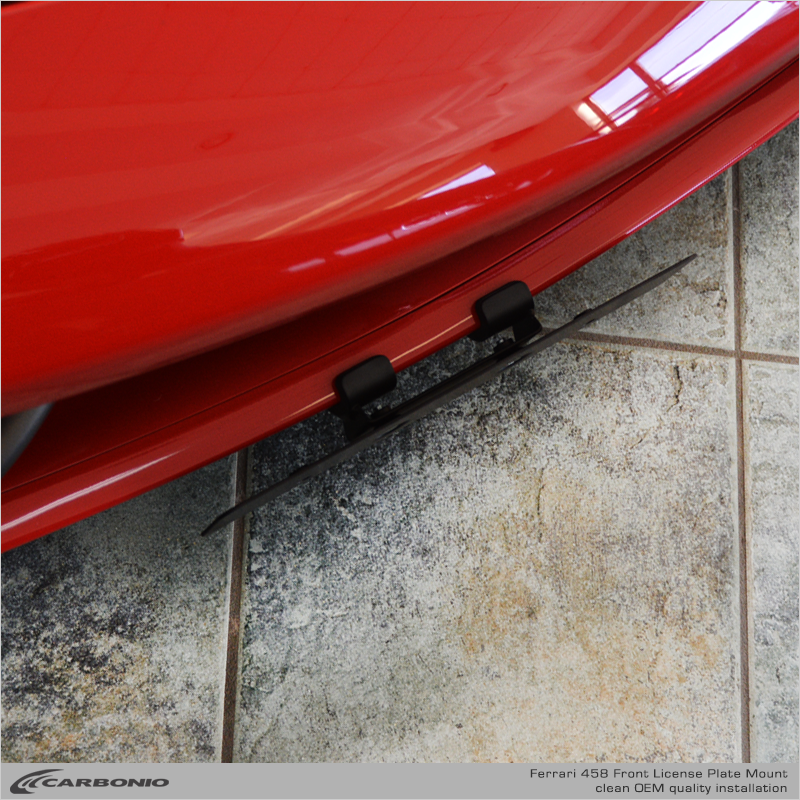Carbonio No-Drill Front License Plate Mount - Ferrari 458 2010-2015