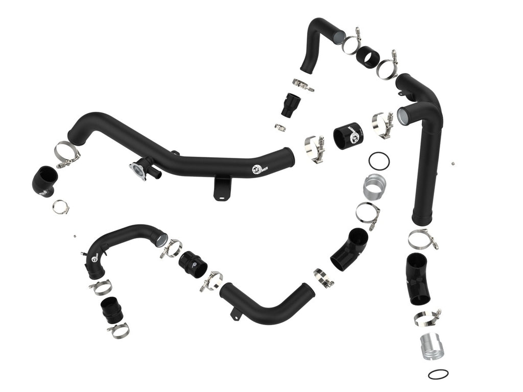 aFe BladeRunner Black Aluminium Hot & Cold Chargepipe Kit - Ford Bronco 2.7L Ecoboost 2021-2026