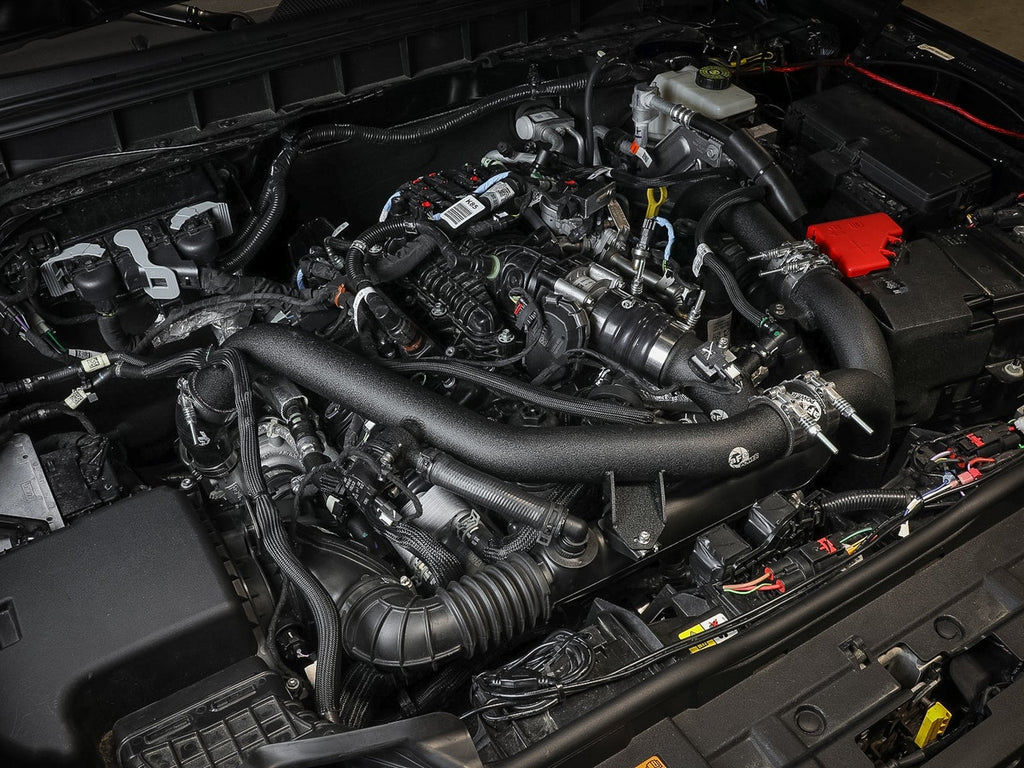 aFe BladeRunner Black Aluminium Hot & Cold Chargepipe Kit - Ford Bronco 2.7L Ecoboost 2021-2026