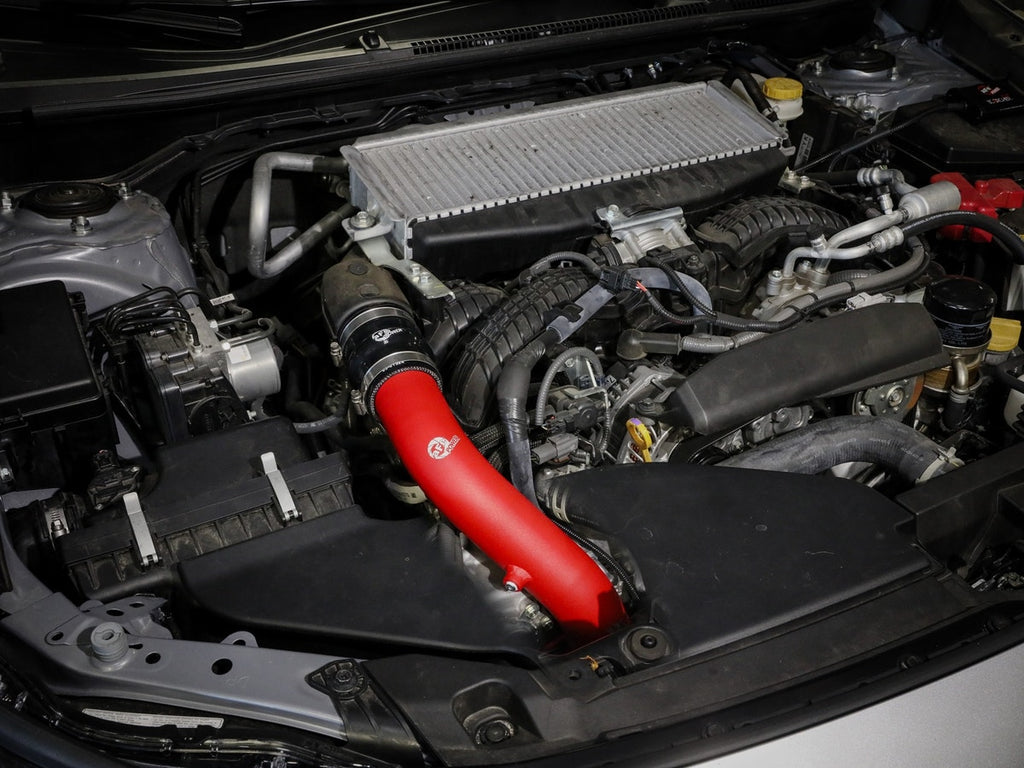 aFe BladeRunner 2.5" Red Aluminum Hot Charge Pipe - Subaru WRX 2022-2026