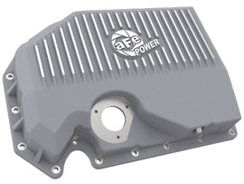 aFe Raw Engine Oil Pan POWER Street Series w/ Machined Fins - Audi / Volkswagen 1.8T / 2.0T (w/ Oil Sensor) 2005-2022