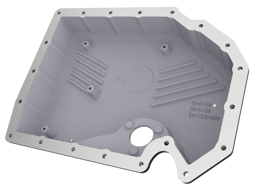 aFe POWER Street Series Engine Oil Pan  w/ Machined Fins [Black; w/ Oil Sensor] - Audi & VW 1.8L / 2.0L Fitments