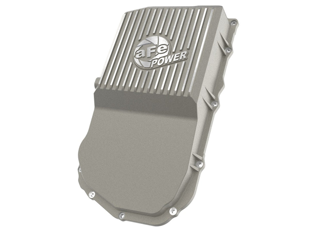aFe POWER Street Series Raw Transmission Pan w/ Machined Fins - Ram 1500 TRX 2021-2024 / Grand Cherokee Trackhawk 2018-2021