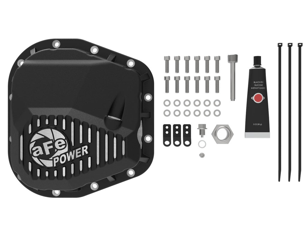 aFe Pro Series Black Rear Differential Cover w/ Machined Fins - Ford F-150 1997-2023