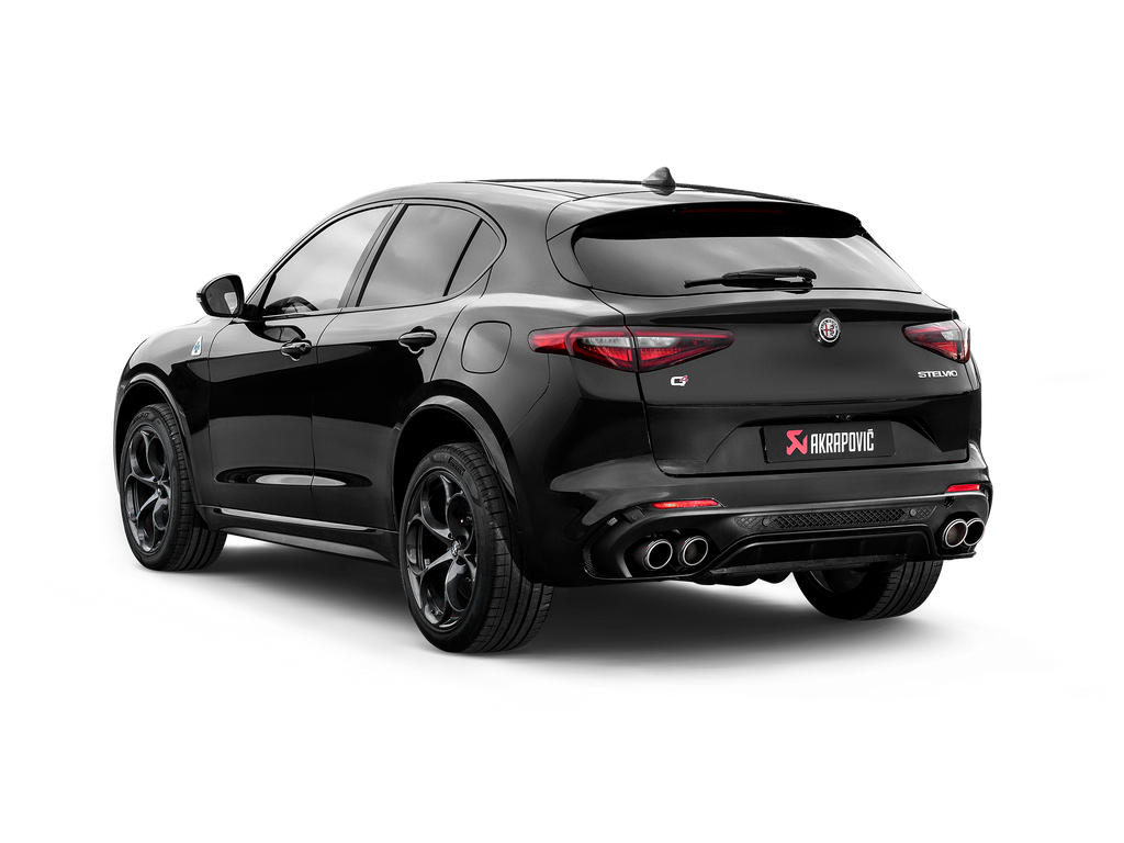 Akrapovic Titanium Slip-On Line Exhaust w/ Carbon Fiber Tips - Alfa Romeo Stelvio Quadrifoglio 2018-2022