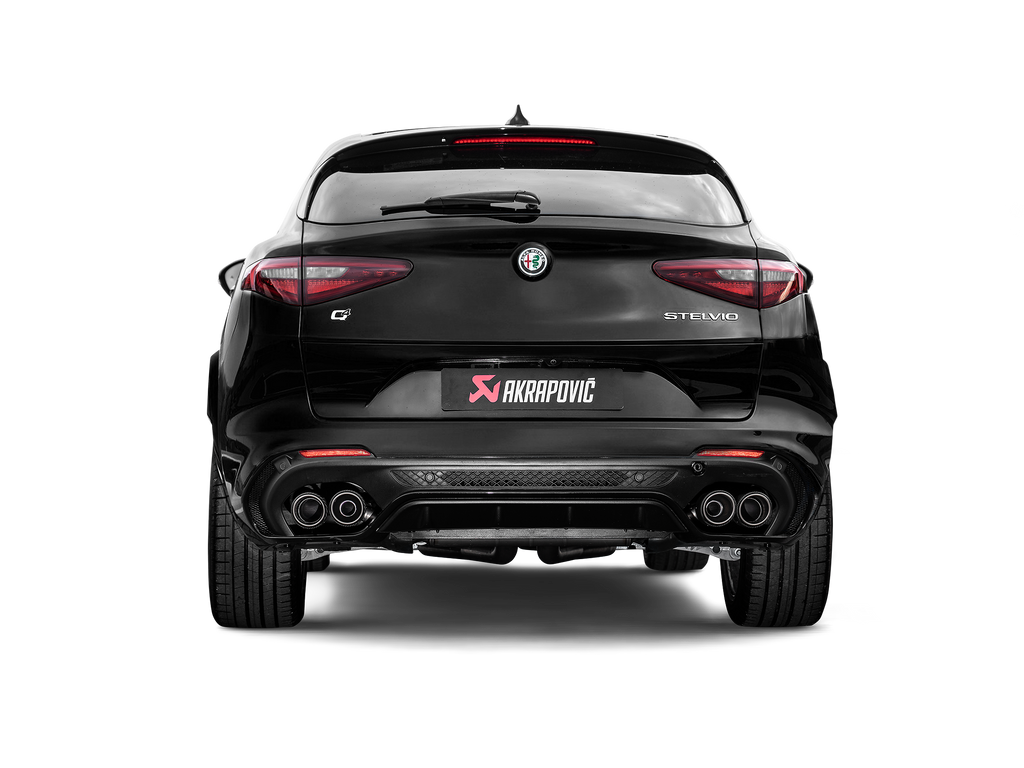 Akrapovic Titanium Slip-On Line Exhaust w/ Carbon Fiber Tips - Alfa Romeo Stelvio Quadrifoglio 2018-2022