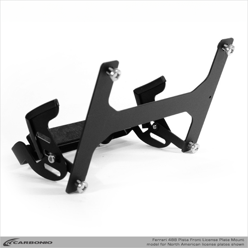 Carbonio No-Drill Front License Plate Mount - Ferrari 488 Pista 2019-2021