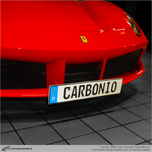 Load image into Gallery viewer, Carbonio No-Drill Front License Plate Mount - Ferrari 488 GTB / Spider 2016-2019
