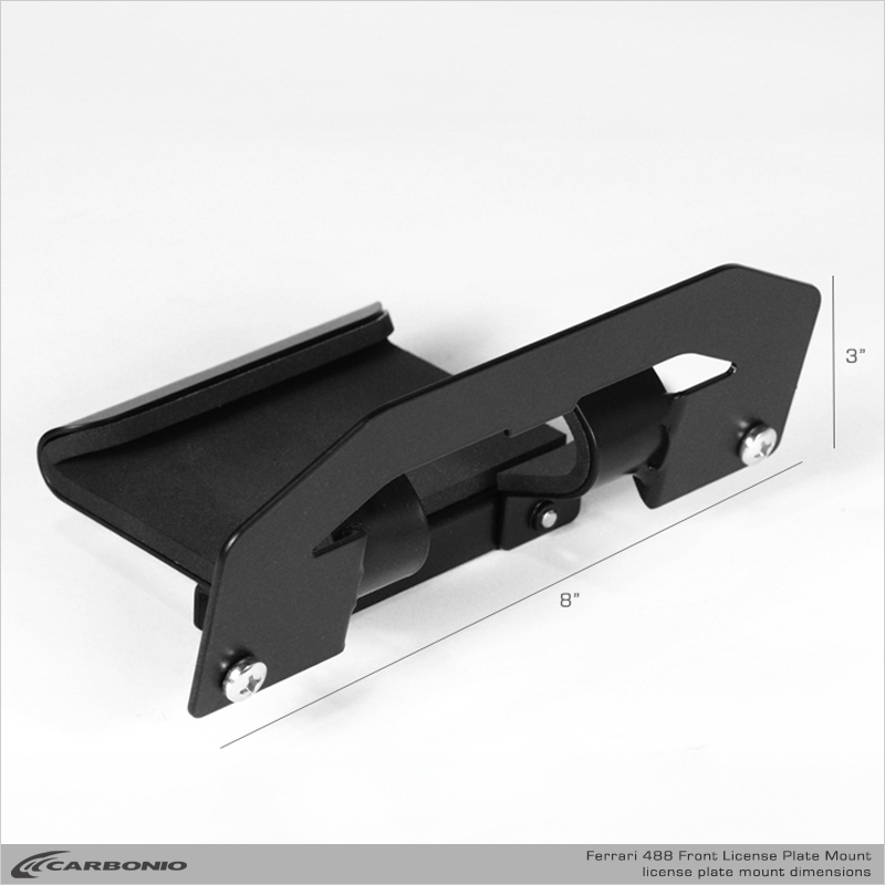 Carbonio No-Drill Front License Plate Mount - Ferrari 488 GTB / Spider 2016-2019