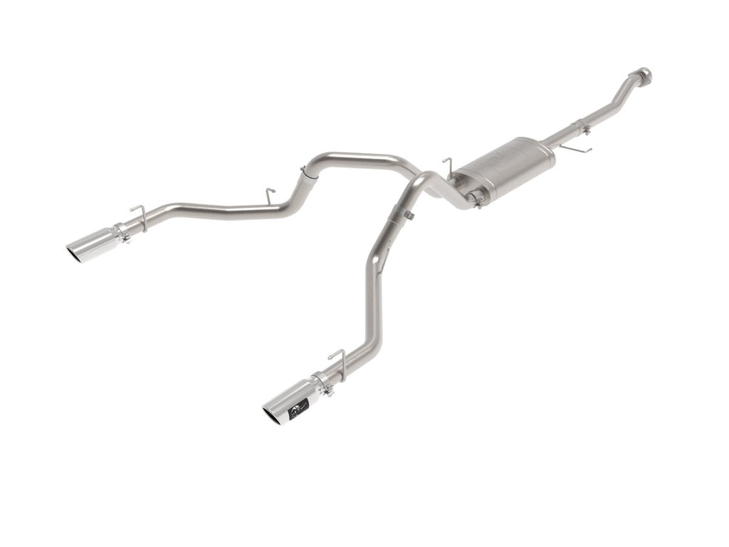 aFe Vulcan Series 3" 304SS Dual Rear Exit Catback Exhaust w/ Polished Tip - Ford F-150 Tremor 2021-2026