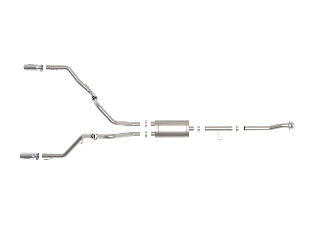 aFe Vulcan Series 3" 304SS Dual Rear Exit Catback Exhaust w/ Polished Tip - Ford F-150 Tremor 2021-2026