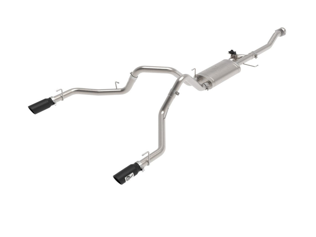 aFe Gemini XV 3" 304SS Dual Rear Exit Catback Exhaust w/ Black Tips - Ford F-150 Tremor 2021-2026
