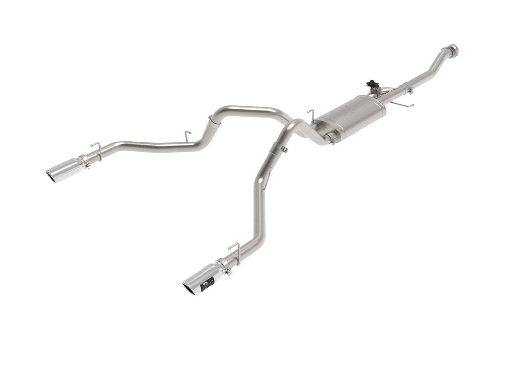 aFe Gemini XV 3" 304SS Dual Rear Exit Catback Exhaust w/ Polished Tips - Ford F-150 Tremor 2021-2026